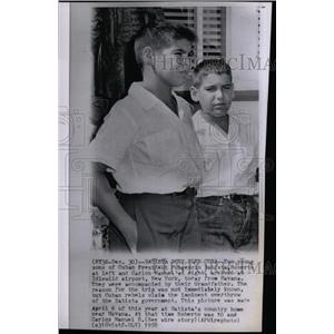 1958 Press Photo Cuban President Fulgencio Batista Sons - RRX75029