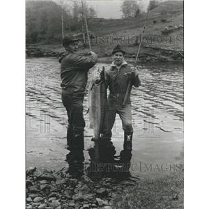 1968 Press Photo Egil Catches Salmon
