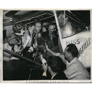 1939 Press Photo Springfield, Ill pilots Hunter & Humphrey Moody,Mrs Moody
