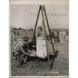 1939 Press Photo Plattsburg, NY 101st Engineers on Army manuevers