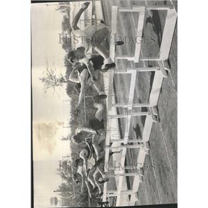 1950 Press Photo Hurdle