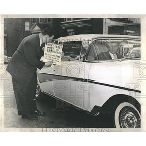 1958 Press Photo George Trakis Car Salesmen