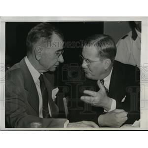 1944 Press Photo New York Frank Lawrence and EM Wilder at baseball meeting NYC