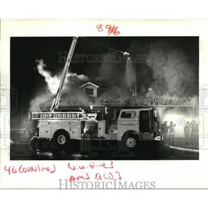 1987 Press Photo American Legion Post 222 Marrero building fire - noa14692
