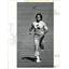 1987 Press Photo LB Clay Matthews ran sprints in an empty Finney Stadium at BW