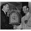1956 Press Photo Stan Musial(right) player of decade by congratulated Bob Feller