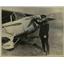 1940 Press Photo Pennsylvania Police Chief Martin Peters Beside Student Plane