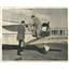 1955 Press Photo OHare Airport Skymotive Bonanza Plane
