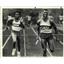 1986 Press Photo John Adams Anthony Morgan vs Moore-4X100 meter relay