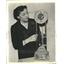1959 Press Photo Arlene Hershey Examine Greek Clepsydra