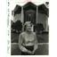 1987 Press Photo Mrs. Donice Alverson in front of Lake Vista Methodist Church