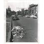 1956 Press Photo Street Sweeper Makes Mess - RRW38589