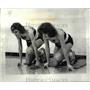 1986 Press Photo Martha Meaher & Kathy DiFranco, Beaumont School for girls track