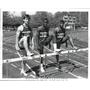 1987 Press Photo Chad Ramlow, Donald Craig, Travis OHannon Euclid High Track