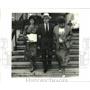 1986 Press Photo Marion Edwards & others leaving Federal Court for lunch break.