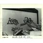 1992 Press Photo "Ice" graffiti on buildings in the Arabi-Chalmette area
