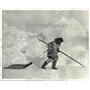 1961 Press Photo Stefansson Hauls Seal Back To His Arctic Camp - mjc03092