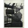 1931 Press Photo John Berry at Cleveland, Ohio airport with new lights for plane