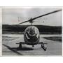 1956 Press Photo H-13 Modified Helicopter With Bozo Make Up On It - nee37977
