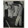 1939 Press Photo Fresno-A suspect attempting to touch his nose, fails.