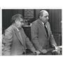 1981 Press Photo Louis Ducati with Law Director Donald Freda during a town heari