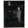 1934 Press Photo New York Henry Elser shakes hands with Canadian mountie NYC