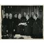 1942 Press Photo New York Police Relief Fund purchases Defense Bonds NYC