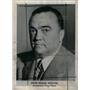 1942 Press Photo John Edgar Hoover FBI racketeers war