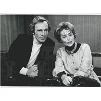 Press Photo Dick Cavett TV Host Lilli Palmer Actress German Television