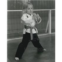 Press Photo Nicola Mitchell 3 Kid Of Int'l Karate Champ Graham Mitchell