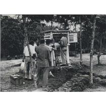 Press Photo Meteorological readings being taken in the Belgian Congo