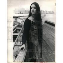 1970 Press Photo Rochelle Howard Wearing Postek Nylon Overdress and Neckband