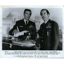 1979 Press Photo Joseph Campanella and Martin Landau in Meteor