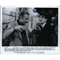 1979 Press Photo Sean Connery and Karl Malden in Meteor