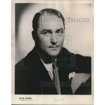 1957 Press Photo Brian Aherne British Stage Movie Actor Titanic Prince Valiant