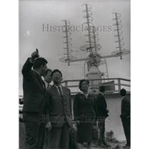 1965 Press Photo Japanese Scientists, Space, Meteorologic Center, Lannion