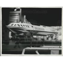 1961 Press Photo Model of a Soviet designed ''Meteor'' type boat