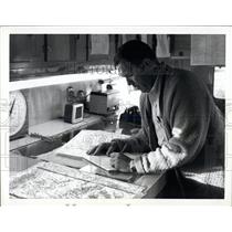 Press Photo Lorance Wilson monitors meteorological conditions