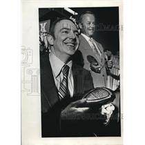 1976 Press Photo Jack Capell Television  meteorologist and John H.Wilson.