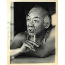 1984 Press Photo Pat Morita American TV and Movie Actor known for Karate Kid