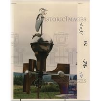 1988 Press Photo Blue Herron to spring on meteorological indecision days