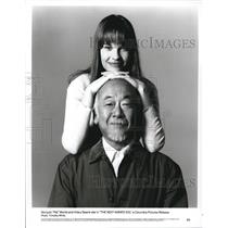 1995 Press Photo Pat Morita and Hilary Swank star in The Next Karate Kid