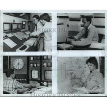 1983 Press Photo Meteorologists examine the weather - mja26381