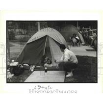 1993 Press Photo Collin & Bill Ratcliff Camp to Enroll at Audubon Montessori