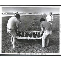 1982 Press Photo banner day Frank Jackson pilot fly pla
