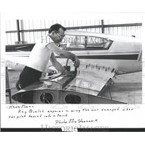 1986 Press Photo Airplane Wing Repair