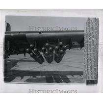 1957 Press Photo Zuni missiles Economy Rocket Weapons