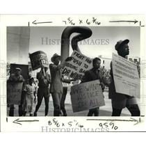 1990 Press Photo Cleveland State University-demonstration - cvb25137