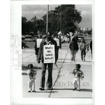 1987 Press Photo Detroit School Teachers Strike - RRW94809