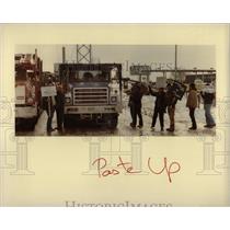 1983 Press Photo Truckers on strike - RRW86699